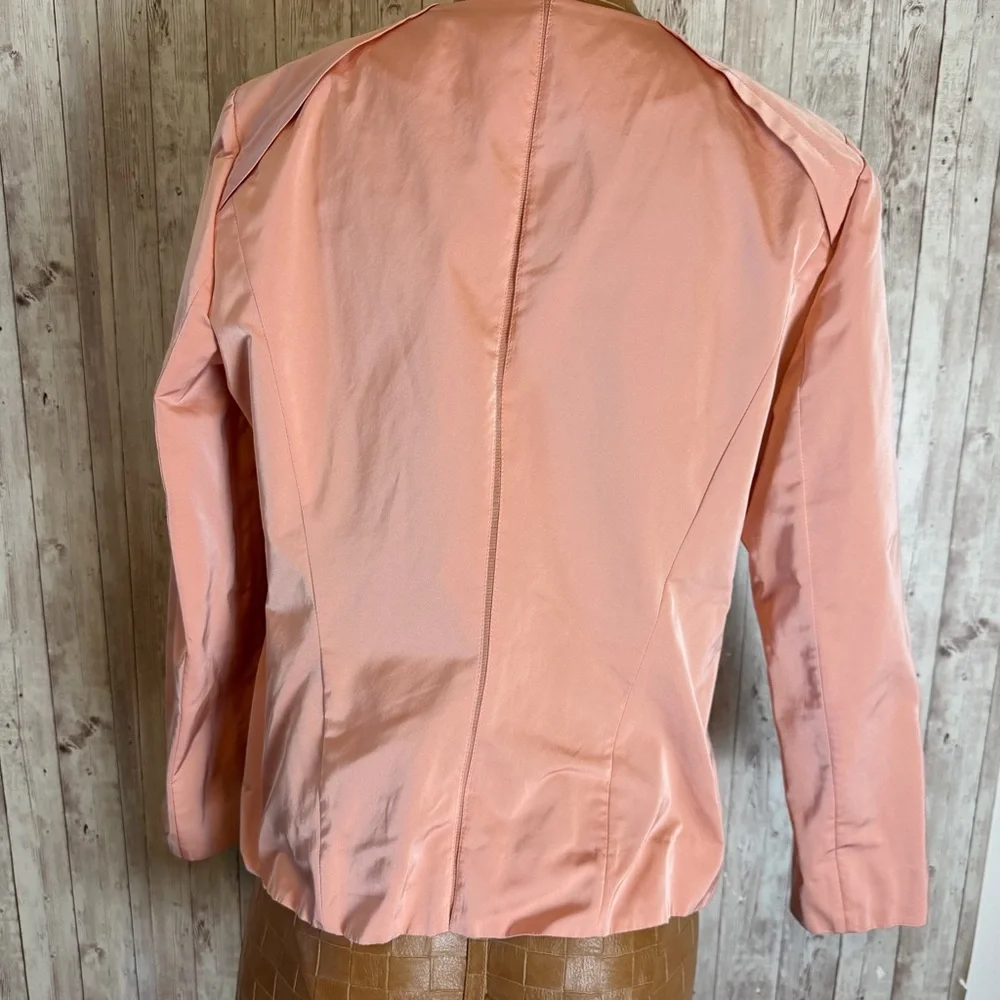 Lafayette 148 Pink Collarless Jacket - Picture 5 of 6
